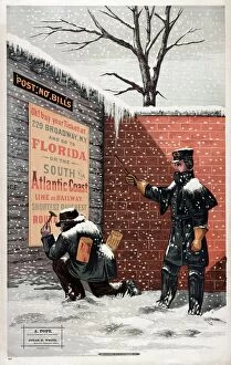 Images Dated 26th February 2011: AD: TRAINS, 1879. Advertisement for the Atlantic Coast Line Railroad, with a ticket