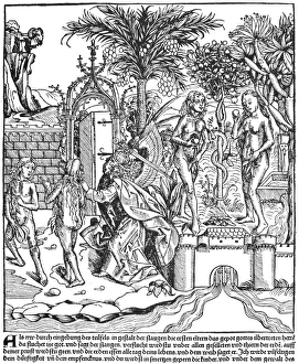 ADAM & EVE. The tasting of forbidden fruit and the expulsion from Eden ADAM & EVE. The tasting of forbidden fruit and the expulsion from Eden