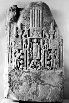 The adoration of Buddha. Marble relief, late 2nd century A The adoration of Buddha. Marble relief, late 2nd century A