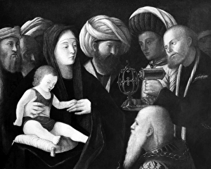 ADORATION OF THE MAGI. Oil on panel (detail) by Giovanni Bellini (1431-1516) ADORATION OF THE MAGI. Oil on panel (detail) by Giovanni Bellini (1431-1516)