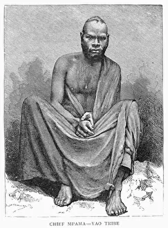 AFRICA: YAO CHIEF, 1889. Chief Mpama of the Yao, Nyasaland (present-day Malawi) AFRICA: YAO CHIEF, 1889. Chief Mpama of the Yao, Nyasaland (present-day Malawi)