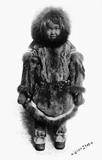 Images Dated 20th April 2010: ALASKA: ESKIMO CHILD. Eskimo child dressed in traditional fur clothing, Nome, Alaska