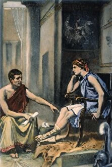 Leon Collection: ALEXANDER & ARISTOTLE. Aristotle (384-322 B. C. ) tutoring Alexander the Great (356-323 B. C)