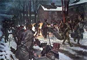 Alexander Hamiltons Company of New York Artillery opening the Battle of Trenton at dawn, 26 December 1776 Alexander Hamiltons Company of New York Artillery opening the Battle of Trenton at dawn, 26 December 1776