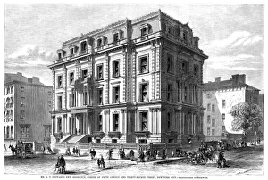 ALEXANDER T. STEWART (1803-1876). American merchant. Stewarts residence at 34th Street ALEXANDER T. STEWART (1803-1876). American merchant. Stewarts residence at 34th Street
