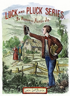 ALGER: LUCK & PLUCK, 1869. Half-title of 'Luck and Pluck,' one of the enormously ALGER: LUCK & PLUCK, 1869. Half-title of 'Luck and Pluck,' one of the enormously