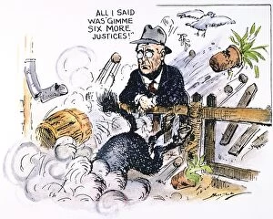 All I Said Was Gimme Six More Justices'! : American cartoon by Clifford K