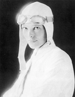 AMELIA EARHART (1897-1937). American aviator. Photographed in 1928 at age 30 AMELIA EARHART (1897-1937). American aviator. Photographed in 1928 at age 30