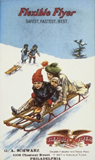 American advertisement, c1900, for Flexible Flyer sleds American advertisement, c1900, for Flexible Flyer sleds