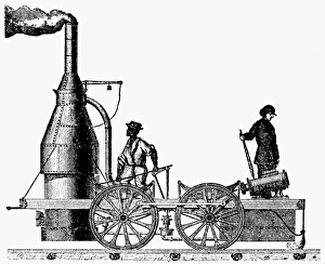 AMERICAN LOCOMOTIVE, 1830. The Best Friend of Charleston, first locomotive built AMERICAN LOCOMOTIVE, 1830. The Best Friend of Charleston, first locomotive built