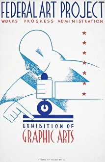 American poster by an unknown artist for the Works Progress Adminstration's Federal American poster by an unknown artist for the Works Progress Adminstration's Federal