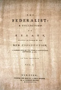 Alexander Hamilton Prints: Print of The Federalist title-page, 1788