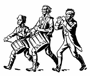 American Revolutionary War soldiers. Drawing after Archibald MacNeal Willard American Revolutionary War soldiers. Drawing after Archibald MacNeal Willard