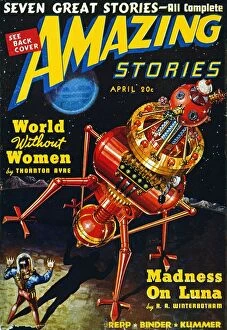 American science fiction magazine cover, 1939, by Robert Fuqua