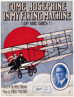 American sheet music cover for Come Josephine in My Flying Machine, with music by Fred Fisher American sheet music cover for Come Josephine in My Flying Machine, with music by Fred Fisher