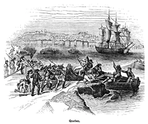 American troops, led by General Benedict Arnold, enter Quebec, November 1775 American troops, led by General Benedict Arnold, enter Quebec, November 1775
