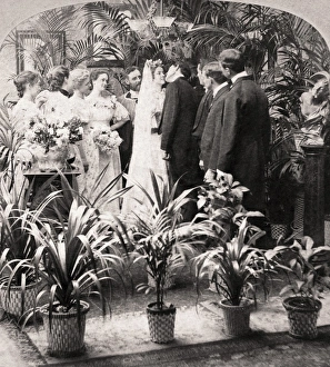 <b class=qtipBold><figcaption>An American wedding party</figcaption></b><br>AMERICAN WEDDING, 1900. An American wedding party.<br><em>© none</em> An American wedding party