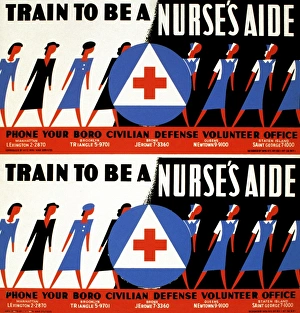 American World War II poster for the Civilian Defense Volunteer Offices in New York City American World War II poster for the Civilian Defense Volunteer Offices in New York City