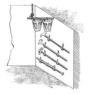 ANCIENT FIREFIGHTING. A fire syringe and buckets, from the 2nd and 3rd centuries ANCIENT FIREFIGHTING. A fire syringe and buckets, from the 2nd and 3rd centuries