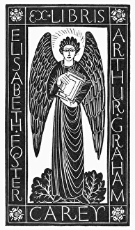 ANGEL BOOKPLATE, 1928. Design by Eric Gill ANGEL BOOKPLATE, 1928. Design by Eric Gill
