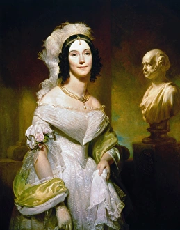 ANGELICA S. VAN BUREN (c1820-1878). Daughter-in-law of Martin Van Buren. Oil on canvas ANGELICA S. VAN BUREN (c1820-1878). Daughter-in-law of Martin Van Buren. Oil on canvas