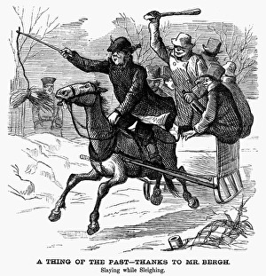 ANIMAL CRUELTY, 1877. A thing of the past - thanks to Mr. Bergh. Slaying while sleighing ANIMAL CRUELTY, 1877. A thing of the past - thanks to Mr. Bergh. Slaying while sleighing
