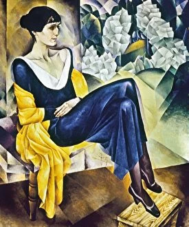 Fine Art Gallery: ANNA AKHMATOVA (1889-1967). Russian poet. Oil on canvas, 1914, by N.I. Altman