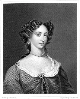 ANNE KILLEGREW (1660-1685). English poet and painter. Steel engraving, 1822 ANNE KILLEGREW (1660-1685). English poet and painter. Steel engraving, 1822