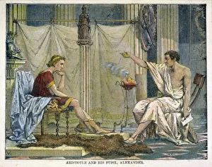 ARISTOTLE & ALEXANDER. Aristotle (384-322 B.C) tutoring Alexander the Great (356-323 B.C.), c340 B.C ARISTOTLE & ALEXANDER. Aristotle (384-322 B.C) tutoring Alexander the Great (356-323 B.C.), c340 B.C