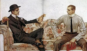 Sofa Gallery: ARROW SHIRT COLLAR AD, 1912. American advertisement by J.C. Leyendecker for Arrow shirt collars
