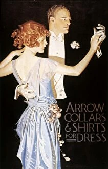 Gown Gallery: ARROW SHIRT COLLAR AD. American advertisement by J.C. Leyendecker for Arrow Collars & Shirts