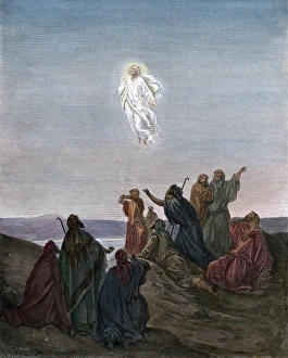 THE ASCENSION. Christ ascending to heaven. Illustration, c18th century THE ASCENSION. Christ ascending to heaven. Illustration, c18th century