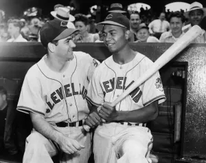 Prints of LARRY DOBY (1923-2003). American baseball player, and first black player in the American League Cleveland Prints: Larry Doby Print, 5 July 1947