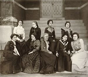 ATLANTA UNIVERSITY, c1900. Group of African American women students seated on the