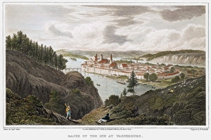 AUSTRIA: WASSERBURG, 1822. Banks of the Inn at Wasserburg, Austria: steel engraving, 1822 AUSTRIA: WASSERBURG, 1822. Banks of the Inn at Wasserburg, Austria: steel engraving, 1822