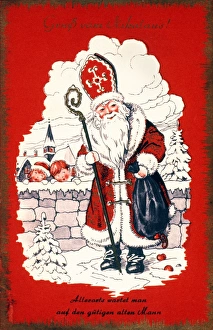 AUSTRIAN CHRISTMAS CARD. Late 19th century AUSTRIAN CHRISTMAS CARD. Late 19th century
