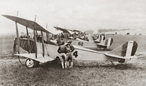 Aviators at an American airfield during World War I. Photograph, c1917 Aviators at an American airfield during World War I. Photograph, c1917