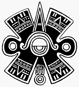 AZTEC UNIVERSE. The Aztec hieroglyphic symbol of the movement of the universe AZTEC UNIVERSE. The Aztec hieroglyphic symbol of the movement of the universe