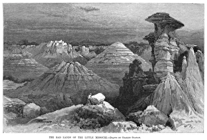 BADLANDS, 1884. The Badlands along the Little Missouri River in North Dakota BADLANDS, 1884. The Badlands along the Little Missouri River in North Dakota