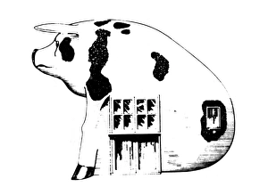 BARBECUE STAND, 1933. Design for a barbecue stand, from a patent application submitted in BARBECUE STAND, 1933. Design for a barbecue stand, from a patent application submitted in