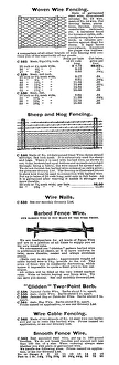 BARBED WIRE ADVERTISEMENT. Offers for wire fencing in an American catalog, c1900 BARBED WIRE ADVERTISEMENT. Offers for wire fencing in an American catalog, c1900