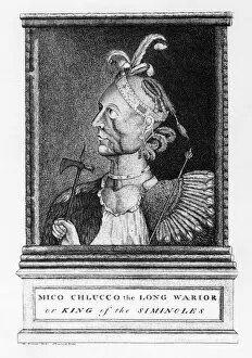 BARTRAM: SEMINOLE CHIEF. Mico Chlucco, the Long Warrior, an Oconee Seminole chief