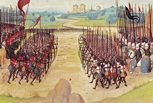 Arrow Gallery: BATTLE OF AGINCOURT, 1415. Battle between the French and English at Agincourt, France, 1415