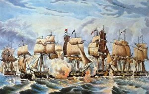 Faasale Gallery: BATTLE OF LAKE ERIE, 1813. Oliver Hazard Perrys victory at Lake Erie, 10 September 1813
