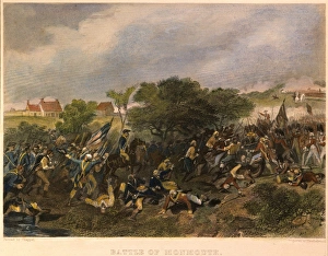 The Battle of Monmouth, New Jersey, 28 June 1778. Steel engraving, American, 1859 The Battle of Monmouth, New Jersey, 28 June 1778. Steel engraving, American, 1859
