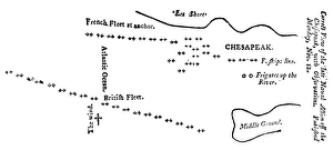 Battle of Virgnia Capes between the French and English fleets, 5-10 September 1781 Battle of Virgnia Capes between the French and English fleets, 5-10 September 1781