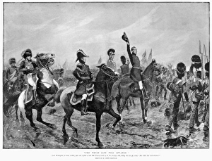 BATTLE OF WATERLOO. Arthur Wellesley, 1st Duke of Wellington, ordering troops to BATTLE OF WATERLOO. Arthur Wellesley, 1st Duke of Wellington, ordering troops to