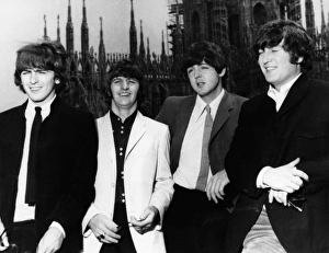 THE BEATLES, 1960s. The Beatles gathered in London in the 1960s. Left to right: George Harrison THE BEATLES, 1960s. The Beatles gathered in London in the 1960s. Left to right: George Harrison