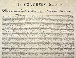 Detail of the beginning of the Declaration of Independence, 4 July 1776