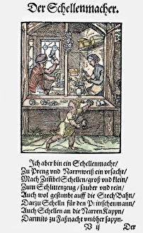 BELL MAKER, 1568. A maker of small bells, to be used for such items as tambourines BELL MAKER, 1568. A maker of small bells, to be used for such items as tambourines